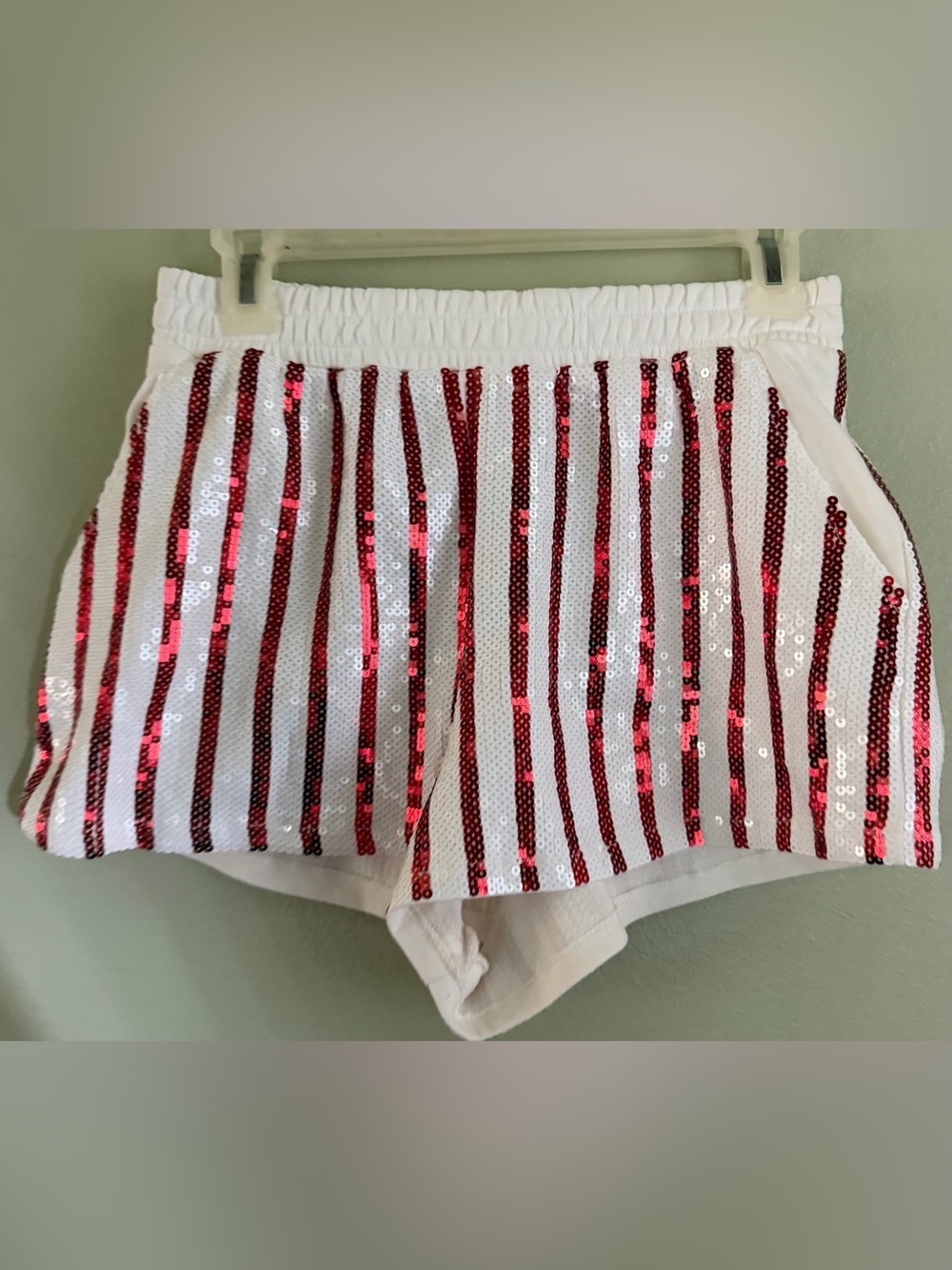 NWT Queen of Sparkles | Sequin Striped Shorts XS